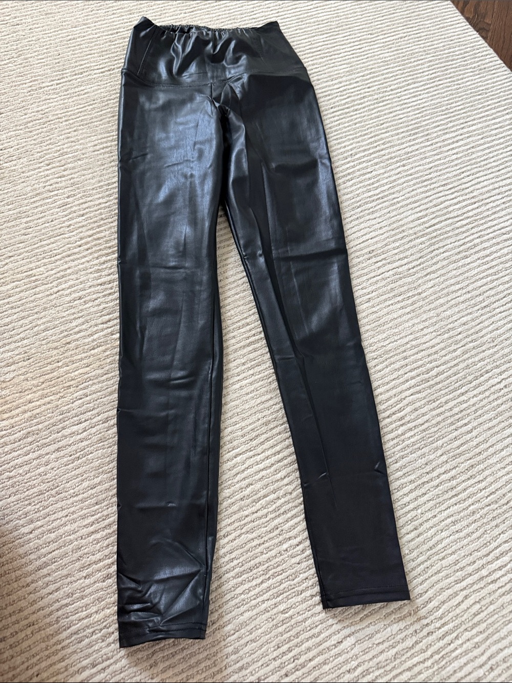 All Saints Black Faux Leather leggings